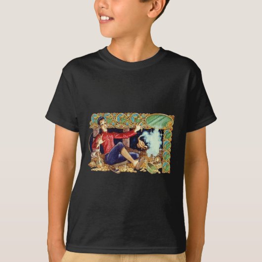 Aladdin's Lamp Kinder Donker T-shirt (Voorkant)