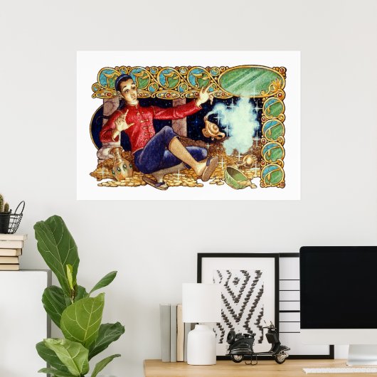 Aladdin's Lamp Print (Thuiskantoor)