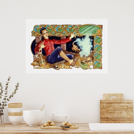 Aladdin's Lamp Print (Keuken)