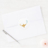 Aladdin's lamp ronde sticker (Envelop)