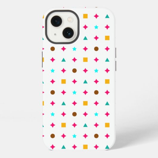 Alaia Multicolor Shapes Pattern iPhone Hoesje (Achterkant)