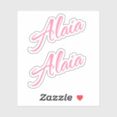 Alaia naam x2 sticker (Vel)