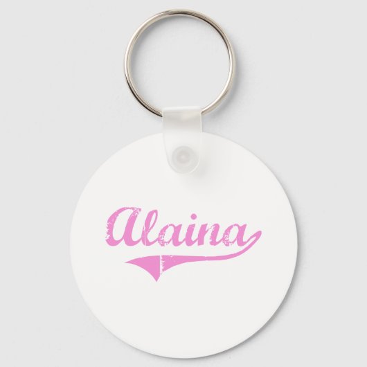 Alaina Classic Style Name Sleutelhanger (Voorkant)
