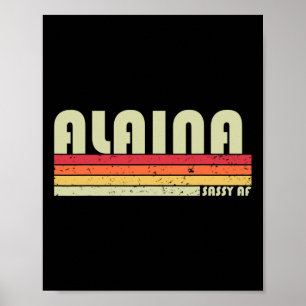 Alaina Gift Naam Gepersonaliseerde Retro Vintage 8 Poster