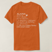 Alaina Naam Alaina Definitie Alaina Vrouw Naam A T-shirt (Design voorkant)