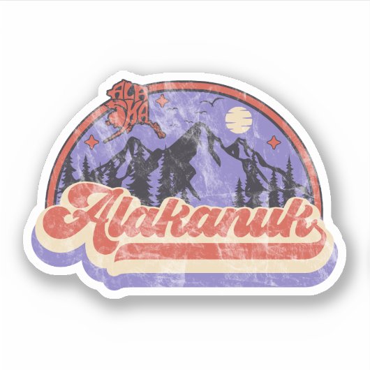 Alakanuk, Alaska Sticker (Voorkant)