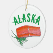 Alaksan Salmon Seafood Restaurant Fishmonger Chef Keramisch Ornament (Links)