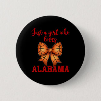 Alama Coquette Schets Boog Meisje Loves Alama  Ronde Button 5,7 Cm