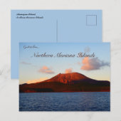 Alamagan Island Noordelijke Marianen bij zonsonder Briefkaart (Voorkant / Achterkant)
