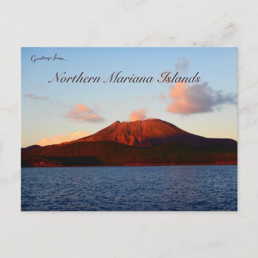 Alamagan Island Noordelijke Marianen bij zonsonder Briefkaart (Voorkant)