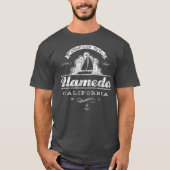 Alameda CA Sailboat  Nautical Throwback T-shirt (Voorkant)