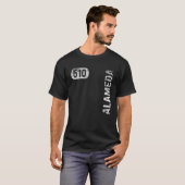 Alameda California 510 Area Code Retro T-shirt (Voorkant volledig)