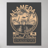 ALAMEDA CALIFORNIA - NAVY MILITAIRE CRUISER POSTER (Voorkant)