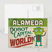 Alameda California Robot Capital - Funny  Briefkaart (Voorkant / Achterkant)