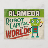 Alameda California Robot Capital - Funny  Briefkaart (Voorkant)