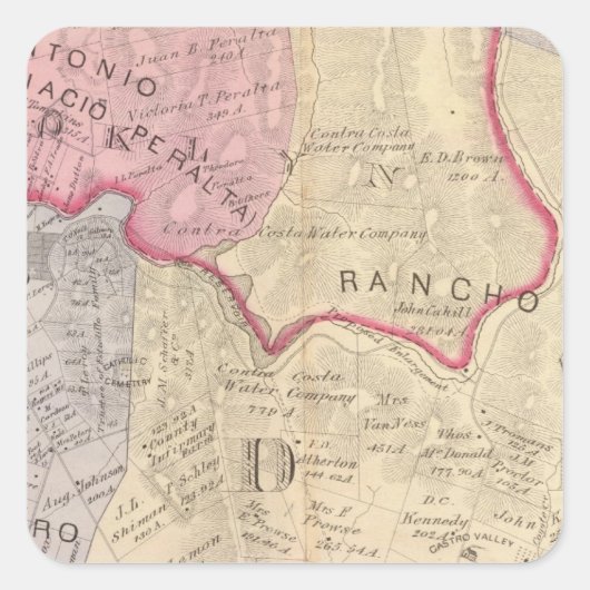 Alameda Co 3 Vierkante Sticker (Voorkant)