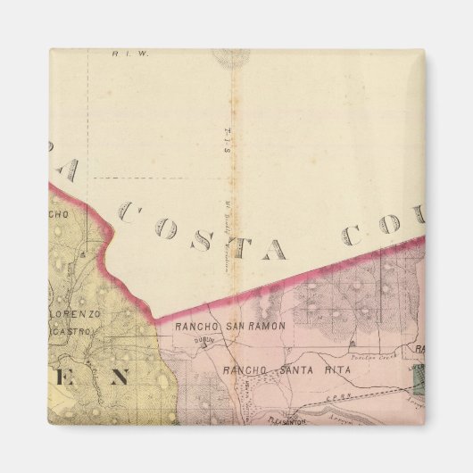 Alameda County map Magneet (Voorkant)