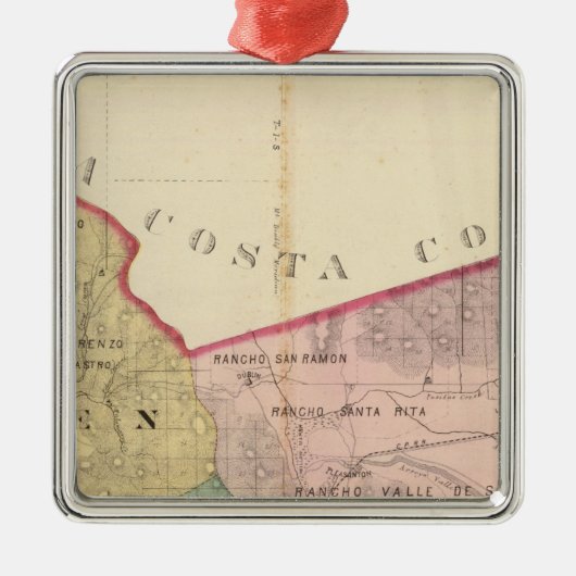 Alameda County map Metalen Ornament (Voorkant)