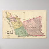 Alameda County map Poster (Voorkant)