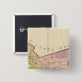 Alameda County map Vierkante Button 5,1 Cm (Voorkant /achterkant)