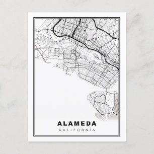 Alameda Map Briefkaart