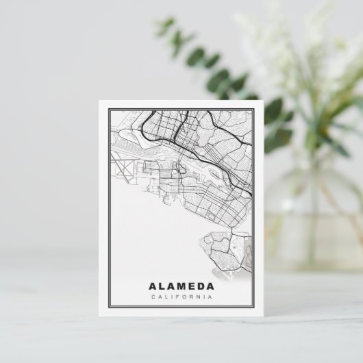 Alameda Map Briefkaart (Staand voorkant)
