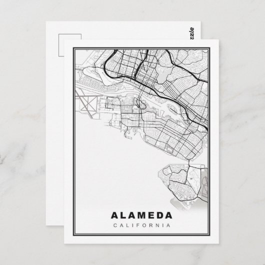 Alameda Map Briefkaart (Voorkant / Achterkant)