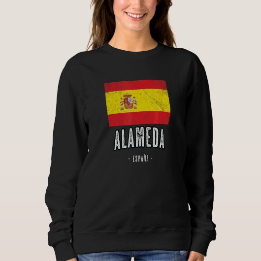 Alameda Spain Es Flag City Bandera Ropa Trui (Voorkant)