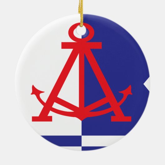 Alameda vlag keramisch ornament (Achterkant)