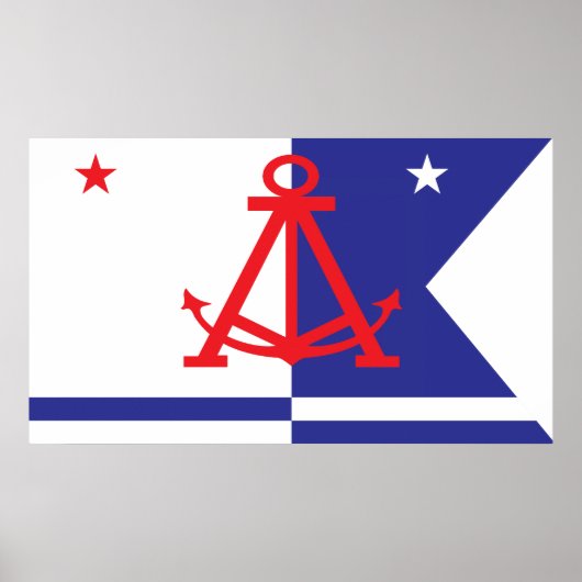 Alameda vlag poster (Voorkant)