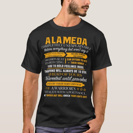 ALAMEDA volledig onverklaarbaar T-shirt (Voorkant)