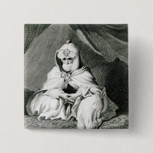 Alameen Ben Mohammed Vierkante Button 5,1 Cm