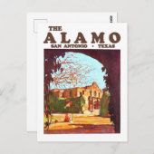 Alamo, fort, San Antonio, Texas,  Briefkaart (Voorkant / Achterkant)