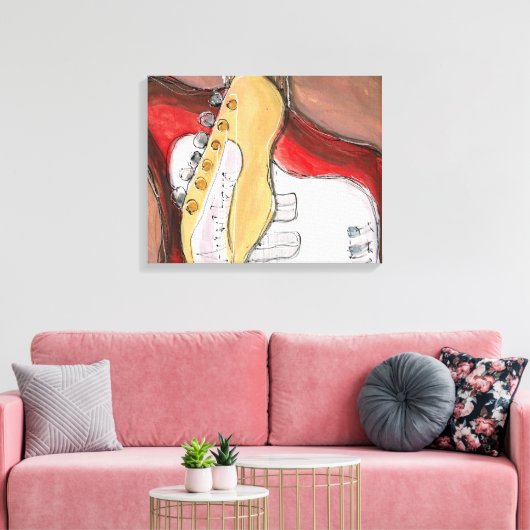 Alamo Gitaar 2 Canvas Afdruk (Insitu (Woonkamer))