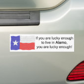 Alamo Lucky Bumpersticker (Op auto)