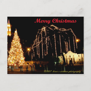 Alamo met kerst feestdagenkaart
