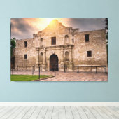 Alamo onder de rijzende zonnecanvaskunst canvas afdruk (Insitu (Houten vloer))