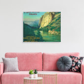 Alamo Oranje LabelFillmore, CA Canvas Afdruk (Insitu (Woonkamer))