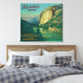 Alamo Oranje LabelFillmore, CA Canvas Afdruk (Insitu (Slaapkamer))
