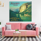 Alamo Oranje LabelFillmore, CA Canvas Afdruk (Insitu (Woonkamer))