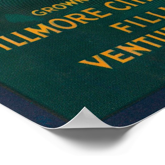 Alamo Oranje LabelFillmore, CA Poster (Hoek)