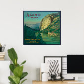 Alamo Oranje LabelFillmore, CA Poster (Thuiskantoor)