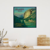 Alamo Oranje LabelFillmore, CA Poster (Keuken)