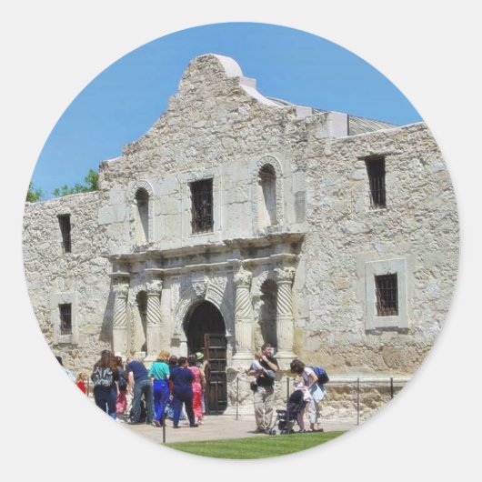 Alamo San Antonio Forts Texas Ronde Sticker (Voorkant)