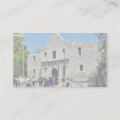 Alamo San Antonio Forts Texas Visitekaartje (Achterkant)