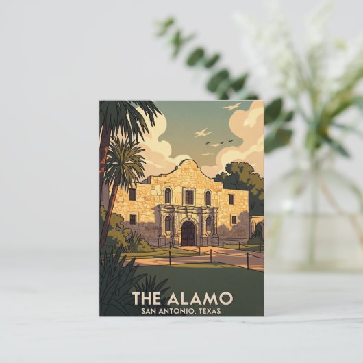 Alamo San Antonio Texas Reizen Briefkaart (Staand voorkant)