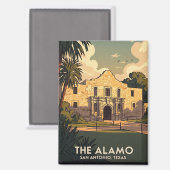 Alamo San Antonio Texas Reizen Magneet (Voorkant / Achterkant)