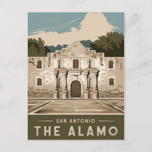 Alamo San Antonio, Texas, Vintage Briefkaart