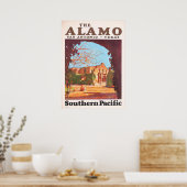  Alamo San Antonio Texas, zuidelijk deel van de St Poster (Keuken)