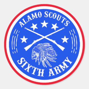 ALAMO SCOUTS 6E LEGER LOGO RONDE STICKER